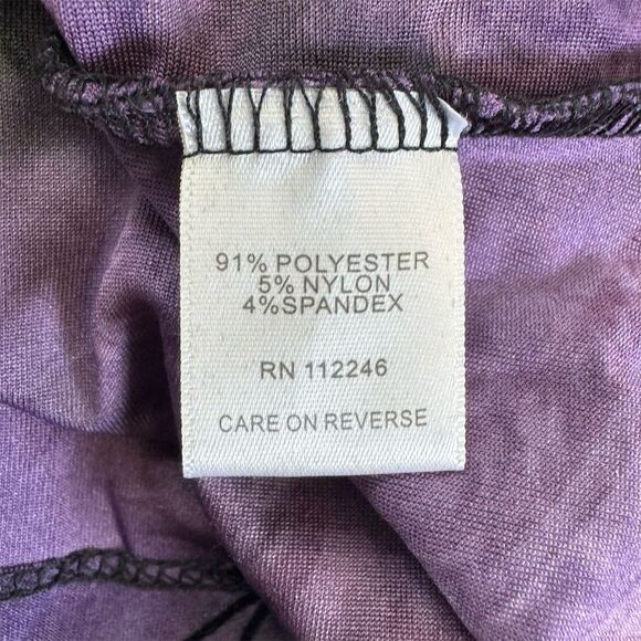 Sami & Jo Purple Floral Velvet Blouse Size Women's Large 3/4 Sleeve - Picture 10 of 11